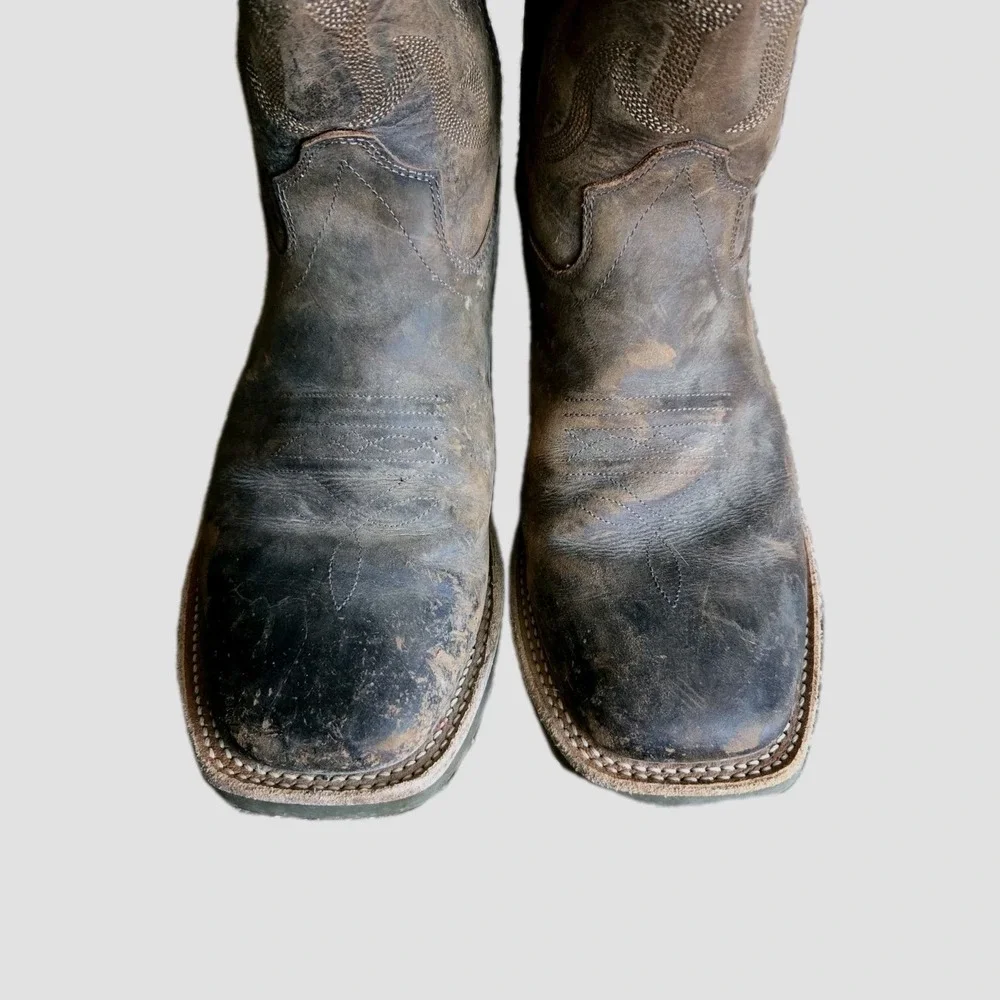 CODY JAMES Western Boot Boys Size 6 D Brown Leather Square‎ Toe Boot BBSC1904